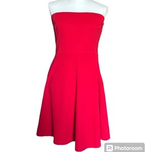 NWT The Limited Strapless Dress, Red, Size Medium